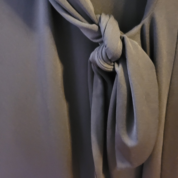 🖤 Zara Black Long Sleeved Dress Self Tie Assymetrical Hem LBD Ladies Small - Picture 6 of 7